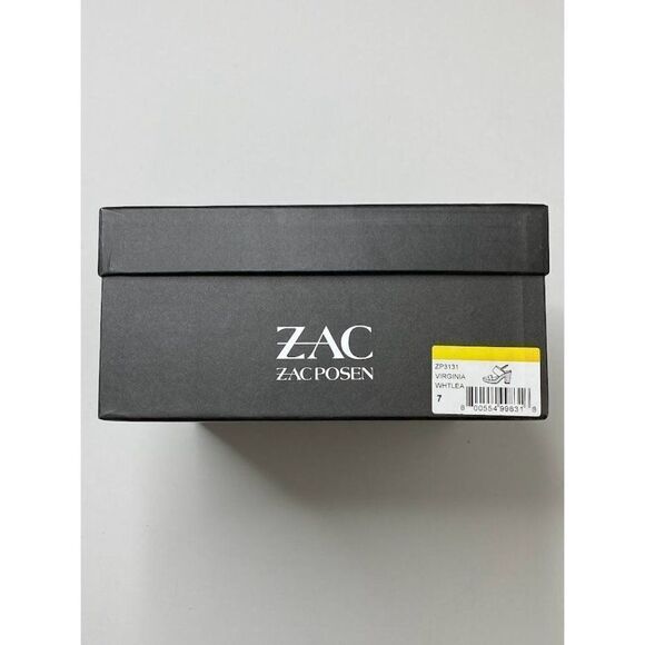 ZAC POSEN Virginia Heel Platform Sandals White Black Women's Cushioned NEW - Picture 9 of 9